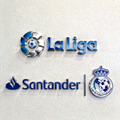 西班牙足球甲级联赛 La Liga 桑坦德银行赞助标志